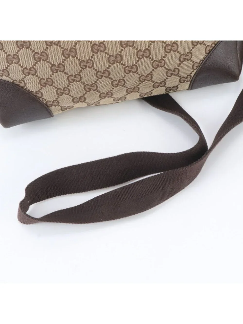 Gucci GG Canvas Leather Shoulder Bag Crossbody Messenger Business Tote